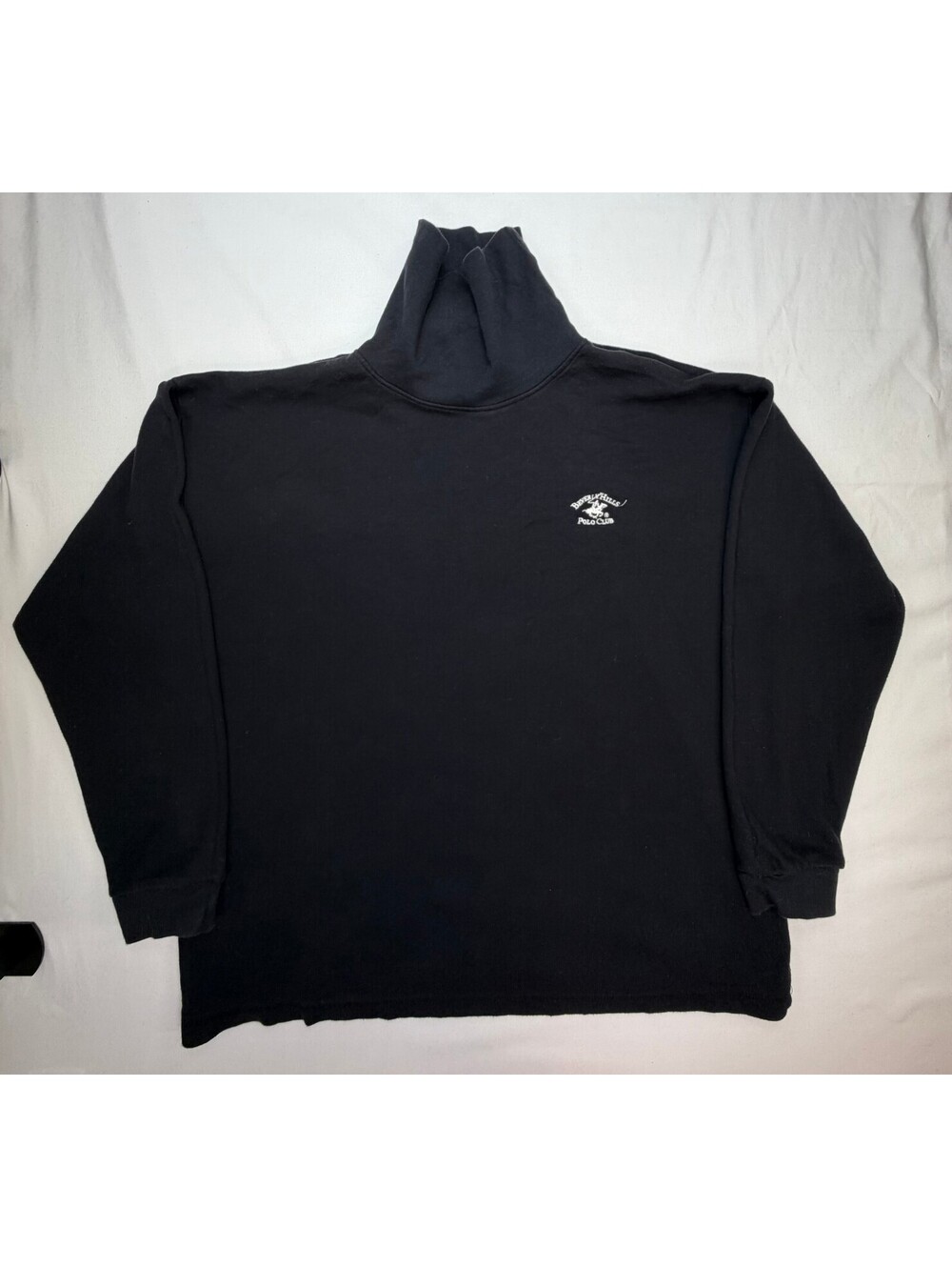 Beverly Hills Polo Club Men's Sweatshirt Pullover Mock Neck Size Medium Black